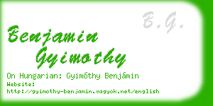 benjamin gyimothy business card